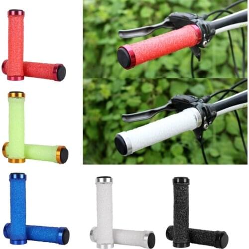 1pair Cycling Handlebar Rubber Anti-slip MTB Bicycle Handle Grips Lock Bar End M68D