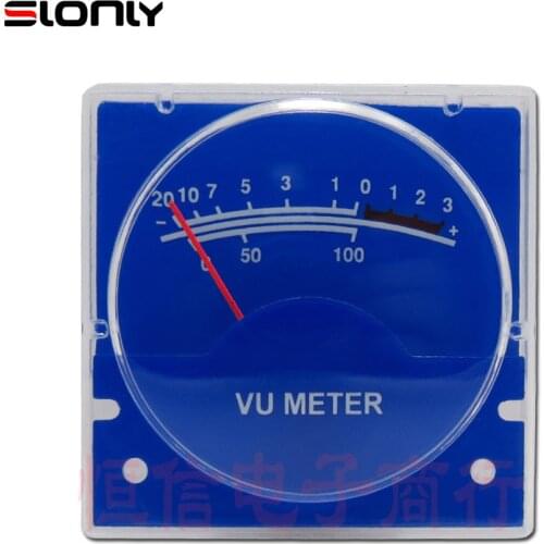 1pcs-6pcs 40x40mm VU Meter Audio Meter Level Meter Meter Head Audio Accessories Small Power Amplifier Meter Head Blue Meter