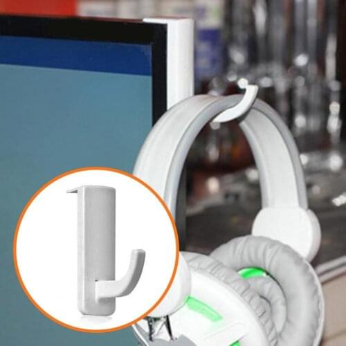 1Pc Headphone Holder Under Desk Stand Hanger Wall Mounted Earphone Headset Storage Rack Easy to Install
