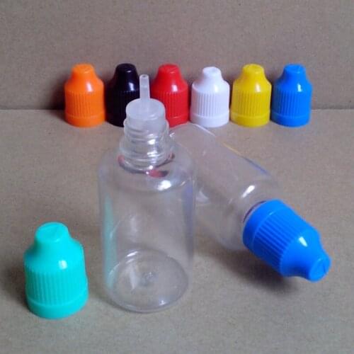 1pcs Empty Clear PET 30ml Plastic Dropper Bottles With Childproof Cap Long Thin Tip e Liquid Bottle Free Shipping