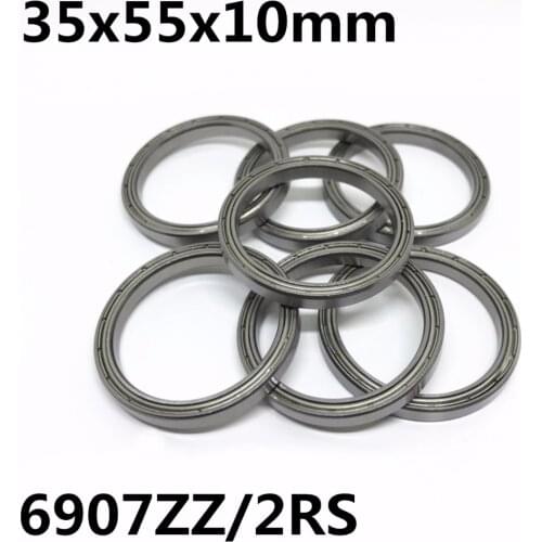 10PCS 6907ZZ 6907-2RS Thin wall ball bearings 35x55x10 mm Bearing steel High quality 6907 6907Z 6907RS