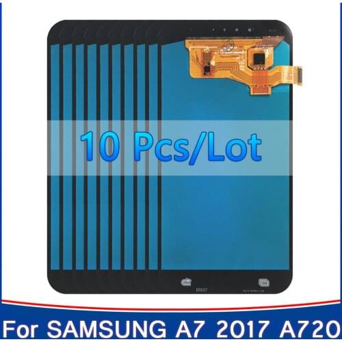 10 pcs/lot 100% ORIGINAL AMOLED LCD For Samsung Galaxy A7 2017 A720 A720F SM-A720F LCD Display Touch Screen Digitizer Assembly