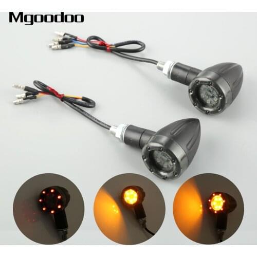 2Pcs Universal Motorcycle Turn Signal Light 12V LED Super Bright Bulbs Light for Motorbike Off Road Indicator Turn Light