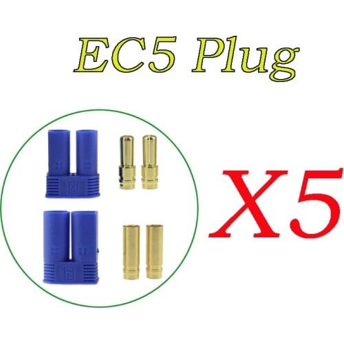 5 Pairs Male Female EC5 4mm Type Battery Connector Gold Bullet Plug ARE4