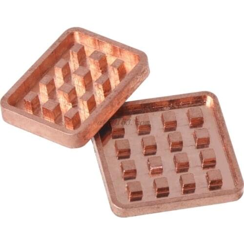 5PCS Copper Heat Sink Adhesive Back Heatsink Cooler for VGA GPU Miniature Radiator DDR3 RAM Memory IC Chipset Cooling Accessorie