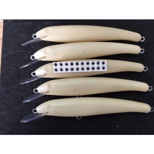 5pcs Unpainted Minnow Fishing Lure Body 8 1/4 Inch 39g Blank lures JS#229