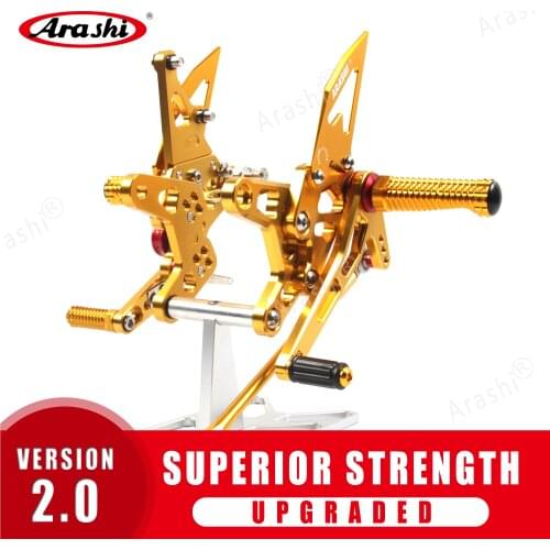 Arashi NINJA ZX6R CNC Adjustable Footrest Footpeg For KAWASAKI ZX-6R NINJA 2007 2008 Rearset Foot Rest ZX 6R 07 08 ZX636 ZX 636