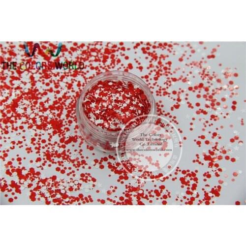 ARS325-127 Solvent Resistant Mix Colors and Glitter Spangles for nail art and DIY decoration 1Pack =50g