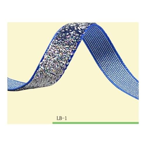 5/8"(15mm) Glitter Velvet Ribbon Lt. Silver Metallic Ribbon Sparkle Velvet Ribbon