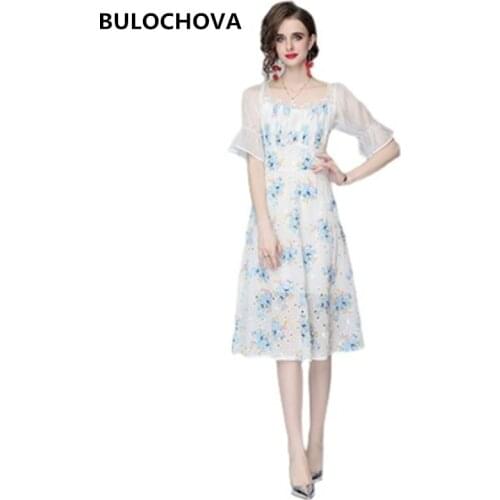 Модные платья-трапеции BULOCHOVA China At AliExpress