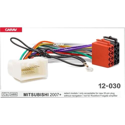 CARAV 12-030 ISO Radio Adapter for/ MITSUBISHI 2007+ (select models) Wiring Harness Connector Lead Loom Cable Plug