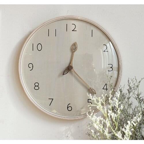 Wood Clock Creative Wall Clock Living Room Silent Original Kitchen Wall Clock Nordic Living Room Modern Simple Home Decor AB50ZB