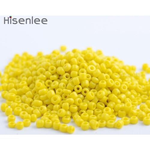 Hisenlee 1500 pcs/Pack Lemon Color 2mm Czech Glass Seed Spacer Beads Jewelry Making DIY Bracelet Jewelry Making Never Fade