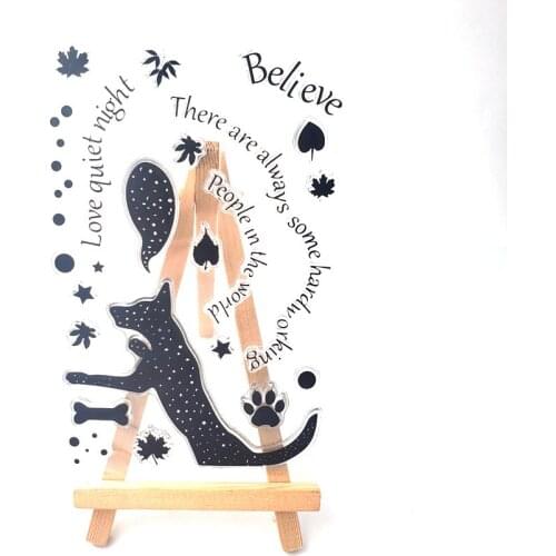 Hot selling Silhouette dog alphabet transparent clear stamp / silicone seal roller stamp DIY scrapbook album / card production