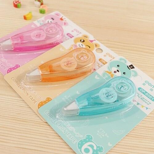 Correction Tape Useful Mini Double Sided Adhesive Roller Tape Glue Dot Liner Petit Disposable 5mm*6m