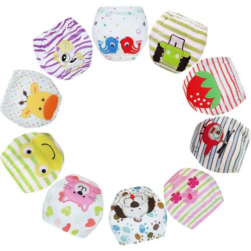 1 Pc of Reusable Baby Kids Potty Training Pants Infant Cloth Diaper Nappies Washable Baby Panties Underwear