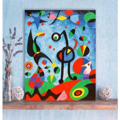 Wall Decor The Garden 1925 By Joan Miro Famous ArtWork Reproductions Abstract Canvas Paintings Of Joan Miro Wall Pictures Home