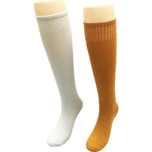 New Top Quality Buddhism Monk Knit Cotton Stockings Martial Art Socks Light Gray Yellow Four Seasons Monk Long Socks