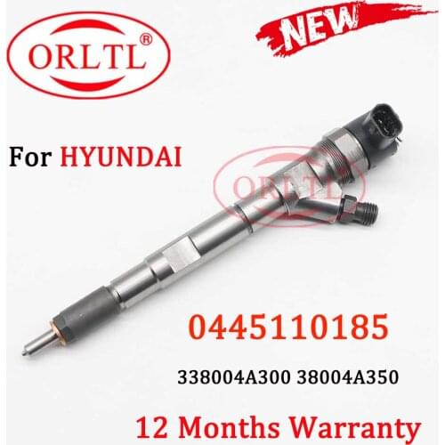 ORLTL 2pcs 0 445 110 185 Fuel Injector 0445110185 Common Rail Injectors Assy 0445 110 185 For HYUNDAI 338004A300 38004A350