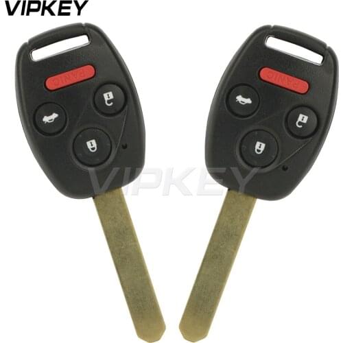 Remotekey 2pcs Remote key OUCG8D-380H-A for Honda Accord 2003 2004 2005 2006 2007 3 button with panic 313.8Mhz ID46 chip car key