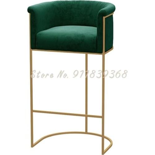 Light Luxury Bar Chair Modern Simple Family Balcony Window Table Cafe Bar Nordic Net Red Back Stool