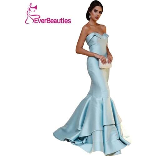 Sexy Sweetheart 2020 Long Evening Dresses Abendkleider Dress Party Satin Vestidos De Festa Formal Dress Elegant Vestido De Noite
