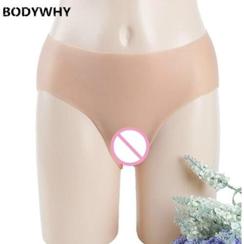 Silicone Fake Pants Hot Sale Realistic Artifical Touch Feeling Silicone Pants Form for Crossdresser Transgender Enhancer