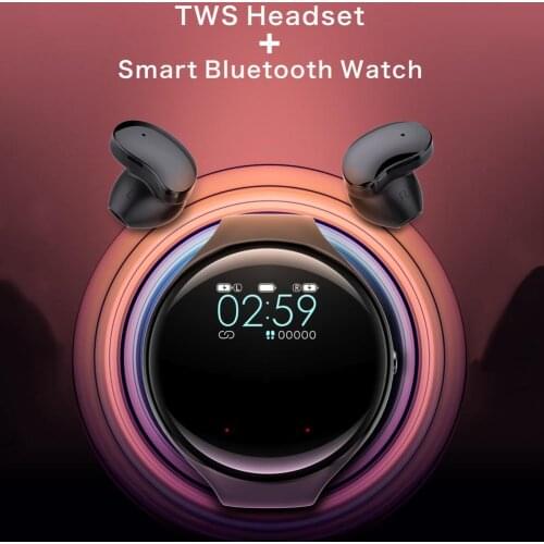 Smart Watch Full Screen Touch Waterproof ECG Detection 2 In 1 Adjustable Bluetooth Headset Bracelet