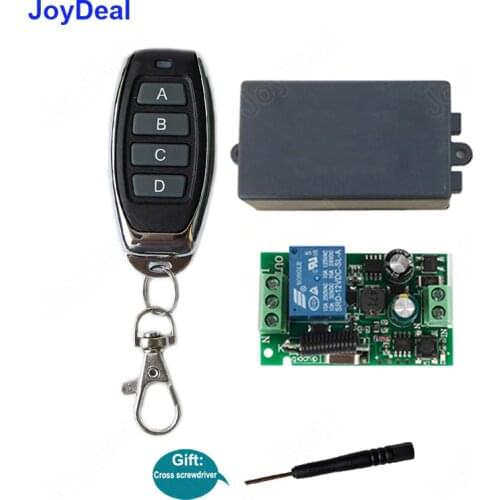 JoyDeal 433Mhz Universal Wireless Remote Control Switch AC 120V 220V 1CH Relay Receiver Corridor Room Home Led Light Lamp Switch
