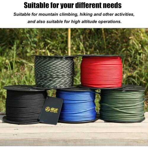 Climbing Rope Non-slip Survival Rope Portable Hiking Safety Cord for Outdoor Activity, Blue