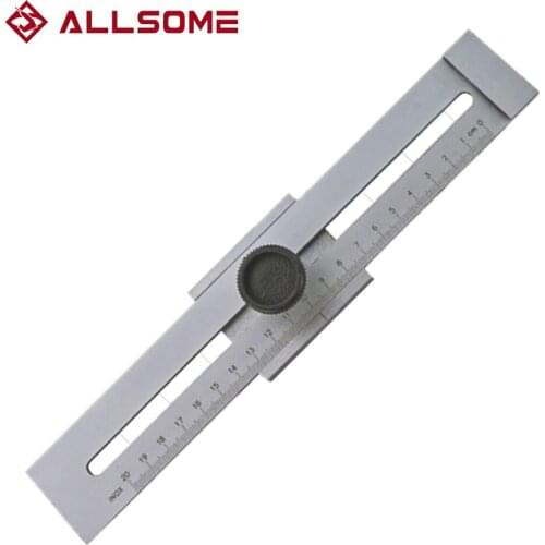 ALLSOME High Precision Marking Gauge Screw Scribe Drawing Scraper Cutting Tool for Woodworking Measuring 200/250/300mm