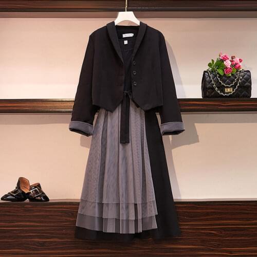 Womens Suits, Plus Size, Womens Dress, Slim Dress, Autumn New Suit, Two-piece Suit Sets for Women Skirt