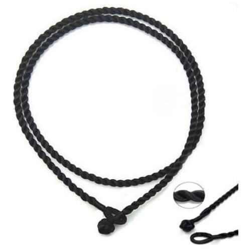 10PCS 2/3mm black/red 50CM Silk Cord Twist Thread Necklace Fit European Charms beads/pendant jewelry accessories
