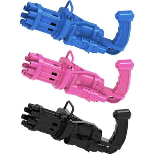 Eight Hole Automatic Gatling Bubble Gun Toys Summer Soap Water Bubble Machine Electric Bubble Machine For Children Fidget Toys
