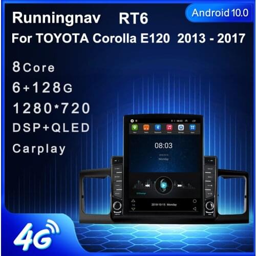 9.7" Android 10.1 For TOYOTA Corolla E120 2013 - 2017 Tesla Type Car Radio Multimedia Video Player Navigation GPS RDS no dvd