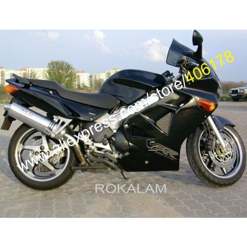 Cheap VFR 800 Fairings For Honda VFR 800 98-01 VFR800 1998 1999 2000 2001 VFR-800 Black Motorcycle Fairing Set