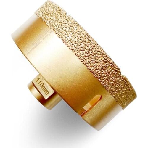 SHDIATOOL Diameter 110mm Vacuum brazed diamond drilling core bits with 15MM Diamond height hole saw M14 connection Drill bits