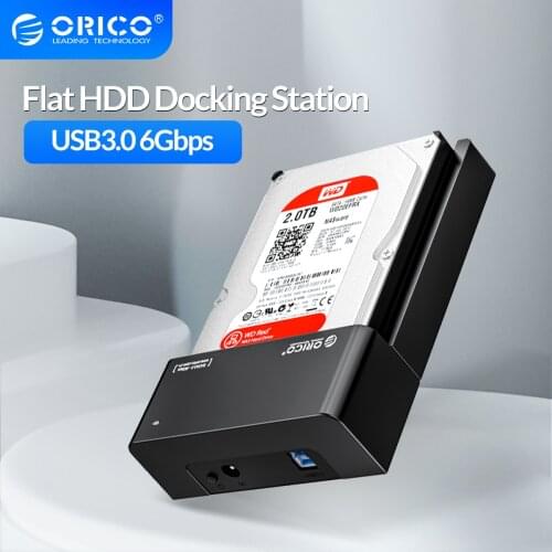 ORICO HDD Docking Station 2.5/3.5 SATA to USB 3.0 Support 6Gbps UASP 16TB HDD SSD Case With 12V2A adapter HDD Enclosure(6518US3)
