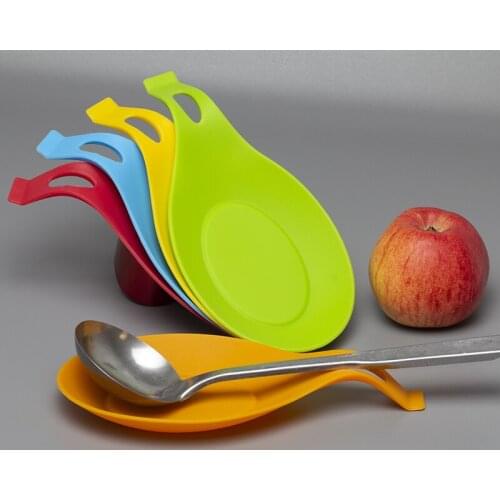 Food Grade Silicone Spoon Mat Multipurpose Silicone Heat Resistant Placemat Tray Spoon Pad Drink Glass Coaster Kitchen Tool