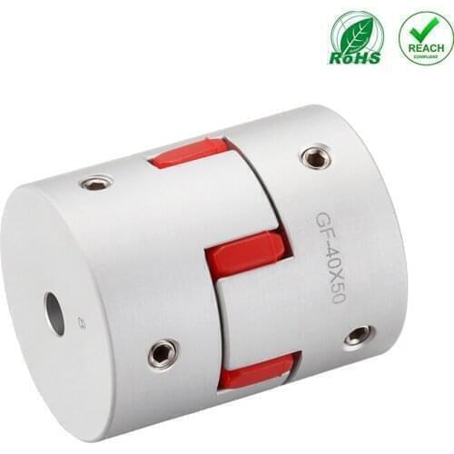 HZCD GF D40 L66 Aluminum Alloy Plum-Shaped Jackscrew Universal Cardan Oldham Coupling