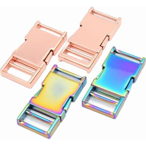 20mm Metal Release Slide Strap Buckle Adjustable Belt Strap Buckles Lock Hardware purse Strap slide Buckle Bag clasp Lock