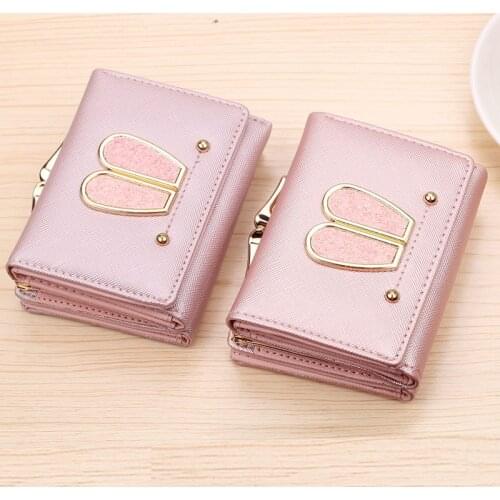 Mini cartoon wallets rabbit ears Coin-bag letter money bag zipper-card short wallet unisex women purse laies clutch wallet