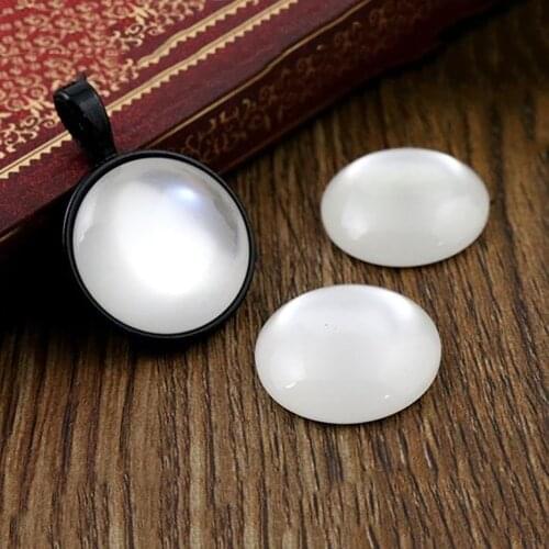 New Fashion 10pcs/Lot 20mm White Color Flat Back Resin Cabochons Cameo,Fit 20mm Cameo Base-V5-29