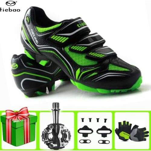 Tiebao New Cycling Shoes Men Sapatilha Ciclismo Mtb Mountain Bike Breathable Waterproof Self-Locking Athletic Bicycle Shoes