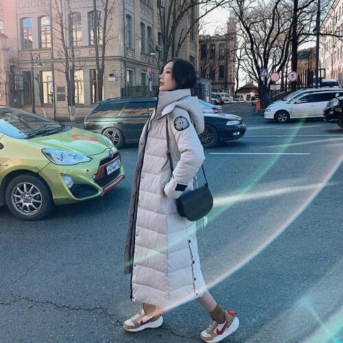 2020 NEW Maternity Coats Long Down Jackets for Pregnant Women Winter Pregnancy Thickness Hoooded Tops Clothes Korea Version