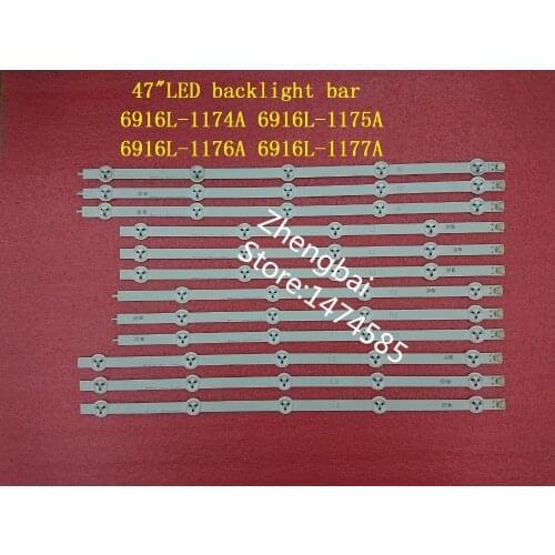 New original)12 PCS LED backlight strip for LG 47LA620S 47LN5400 47LN570S 47LN575S 47LN575V 47LA620V 47LN578V 47LN577V 47LA621S