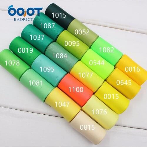 OOOT BAORJCT 173242 50mm10yard Solid Color Ribbons Thermal transfer Printed grosgrain Wedding Accessories DIY handmade material