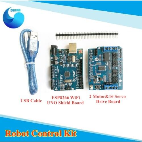 Original Robot Arm Controller Development Kit Compatible UNO for Arduino 2 way motor 16 way servo for mobile tank car chassis