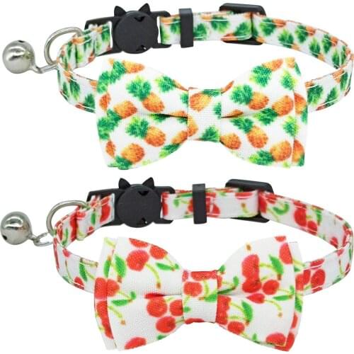 Cat Collar Breakaway with Cute Bow Tie and Bell Adjustable Safety Kitten Collars for Kitty and Other Small Dogs Pets