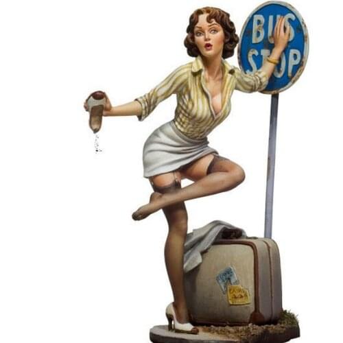 Poker Girl Bus Stop 80mm 1/22 Resin Model Kit